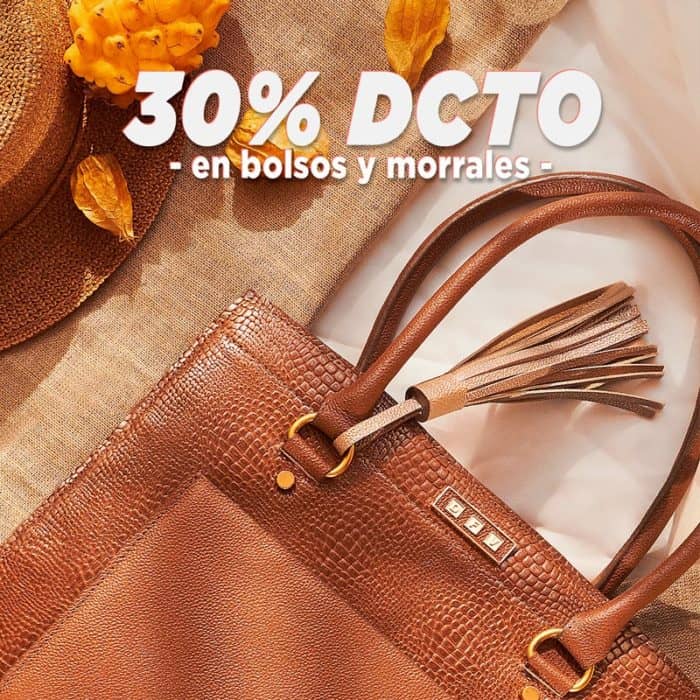 botón para comprar bolsos en Colombia con 30% de descuento