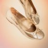 Clásica Bailarina En Cuero - Ref. Z-2511 Dorado - Imagen 2
