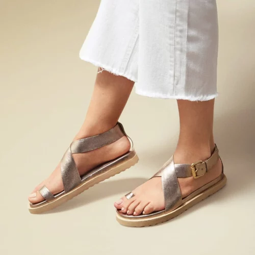 Sandalias Planas en Cuero - Ref. Z-3095 Luna