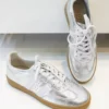 Tenis en Cuero - Ref. Z-3116 Plata