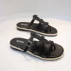 Sandalia Plana en Cuero - Ref. Z-3194 Negro - Imagen 3