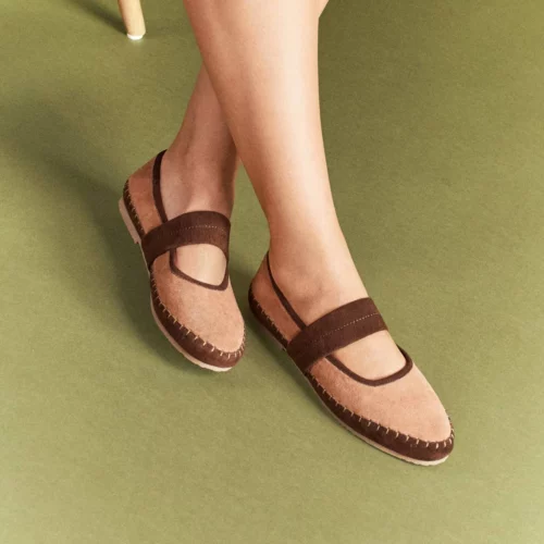 Zapato Tipo Merceditas (Mary Janes) - Ref. Z-3296 Chocolate Claro